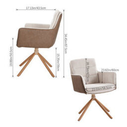 Thehotsale Modern Office Chair Accent Chair With Metal Base 87.5Cm H - thumbnail 8