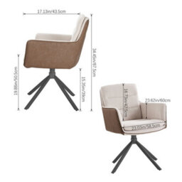 Thehotsale Modern Office Chair Accent Chair With Metal Base 87.5Cm H - thumbnail 6
