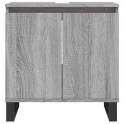 Walplus Bathroom Cabinet Grey Sonoma 58X33X60 Cm Engineered Wood - thumbnail 4