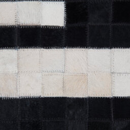 Wyld And Coco Couture Cowhide Area Rug Black And White 80 X 150 Cm Handcrafted Geometric - thumbnail 6