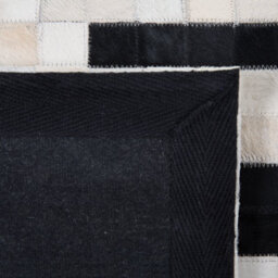 Wyld And Coco Couture Cowhide Area Rug Black And White 80 X 150 Cm Handcrafted Geometric - thumbnail 7