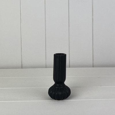 Satchville Black Ceramic Candle Holder - image 1