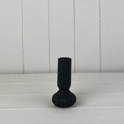 Satchville Black Ceramic Candle Holder - thumbnail 1
