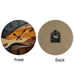 25Cm /10Inch Nordic Wooden Silent Wall Clock Round Modern Hanging Home Decor - thumbnail 3