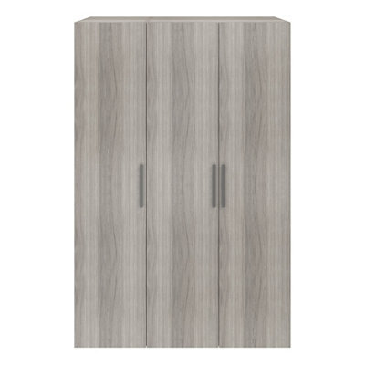 GoodHome Atomia Freestanding Matt Grey Oak Effect Chipboard Wardrobe (H)2250mm (W)1000mm (D)580mm - image 1