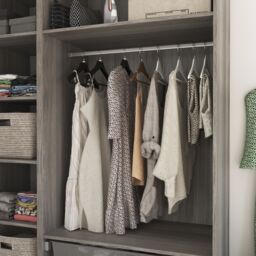 GoodHome Atomia Freestanding Matt Grey Oak Effect Chipboard Wardrobe (H)2250mm (W)1000mm (D)580mm - thumbnail 7