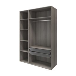 GoodHome Atomia Freestanding Matt Grey Oak Effect Chipboard Wardrobe (H)2250mm (W)1000mm (D)580mm - thumbnail 3