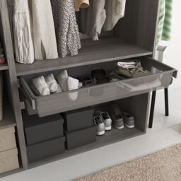 GoodHome Atomia Freestanding Matt Grey Oak Effect Chipboard Wardrobe (H)2250mm (W)1000mm (D)580mm - thumbnail 6