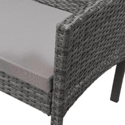 Evre 4 Seat Porto Garden Rattan Furniture Set 4 Piece Dining Outdoor Wicker Lounge Sofa Table Grey - Inc Weekend Delivery - thumbnail 8
