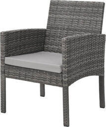 Evre 4 Seat Porto Garden Rattan Furniture Set 4 Piece Dining Outdoor Wicker Lounge Sofa Table Grey - Inc Weekend Delivery - thumbnail 5