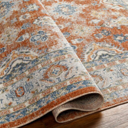 Livabliss Lillian Washable Orange Blue Traditional Boho Runner Rug 80 X 220 Cm Ideal For Hallway Or Beside The Bed - thumbnail 4