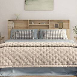 Berkfield Headboard Cabinet Sonoma Oak 200X19X103.5 Cm - thumbnail 5