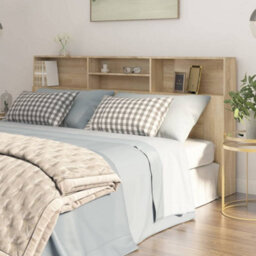 Berkfield Headboard Cabinet Sonoma Oak 200X19X103.5 Cm - thumbnail 1
