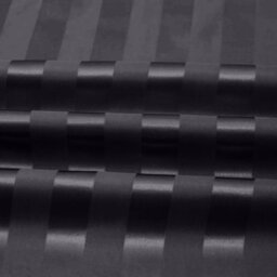 Ameha Stripe Fitted Sheet 40 Cm Deep Pocket- Hypoallergenic Easy Care Black Bed Sheets Uk King Bedsheet(152X200Cm) - thumbnail 5