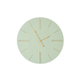 Melody Maison Large Green Wooden Grain & Gold Detailed Wall Clock - 70Cm X 70Cm - thumbnail 8