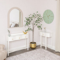 Melody Maison Large Green Wooden Grain & Gold Detailed Wall Clock - 70Cm X 70Cm - thumbnail 6