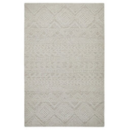 Handmade Modern Easy To Clean Beige Ivory Wool Geometric Living Room Bedroom Rug-160Cm X 230Cm - thumbnail 6