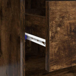 Berkfield Desk With Storage Smoked Oak 90X49.5X75 Cm Engineered Wood - thumbnail 9