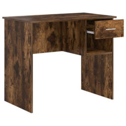 Berkfield Desk With Storage Smoked Oak 90X49.5X75 Cm Engineered Wood - thumbnail 4