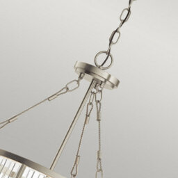 Luminosa Lighting Luminosa Kichler Roux Cylindrical Pendant Ceiling Light Brushed Nickel - thumbnail 4