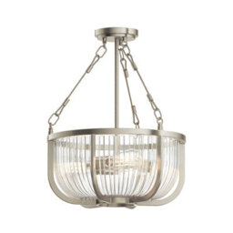 Luminosa Lighting Luminosa Kichler Roux Cylindrical Pendant Ceiling Light Brushed Nickel - thumbnail 5