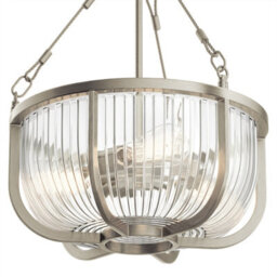 Luminosa Lighting Luminosa Kichler Roux Cylindrical Pendant Ceiling Light Brushed Nickel - thumbnail 2