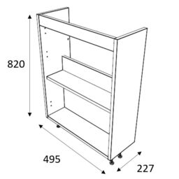 Ashford Slimline Matt Pink Double Freestanding Bathroom Vanity Unit (H) 820mm (W) 500mm - thumbnail 2
