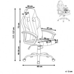 Beliani Office Chair Success Faux Leather Lime Green - thumbnail 3