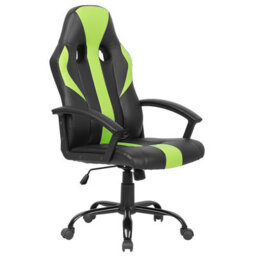 Beliani Office Chair Success Faux Leather Lime Green