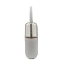 Plastic Toilet Brush With Holder Grey Colour 38Cm - thumbnail 2