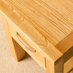 London Oak 36Cm Lamp Side Table With Drawer - Fully Assembled By Roseland Furniture - thumbnail 5