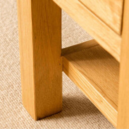 London Oak 36Cm Lamp Side Table With Drawer - Fully Assembled By Roseland Furniture - thumbnail 7
