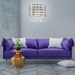 Giggi Chrome Ceiling Light Shade Cylinder Shape With Clear Acrylic Crystals 26Cm X 30Cm - thumbnail 7