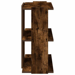 Berkfield Bookcase 3-Tier Smoked Oak 60X30X60 Cm Engineered Wood - thumbnail 5