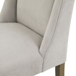 Wyld Haus Olargues Soft Grey Linen Upholstered Dining Chair Pared Back Design - thumbnail 6