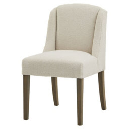 Wyld Haus Olargues Soft Grey Linen Upholstered Dining Chair Pared Back Design - thumbnail 7