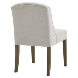 Wyld Haus Olargues Soft Grey Linen Upholstered Dining Chair Pared Back Design - thumbnail 4