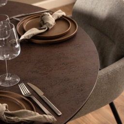 Furniture To Go Heaven Round Dining Table With Ceramic Rusty Brown Top (L) 119Cm Seats Up To 4 - thumbnail 5