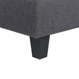 Wyld and Coco Element Ottoman Footstool - Dark Grey Polyester, Square Minimalist Design, Modular Sofa Accessory - thumbnail 5