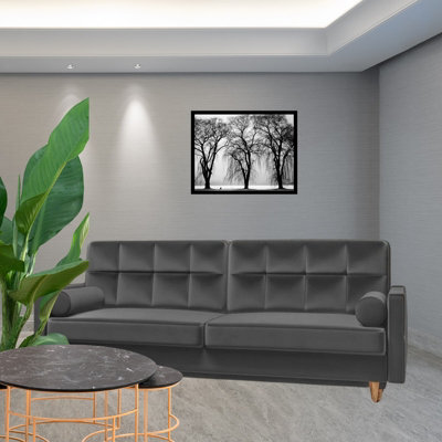 Tivoli Sofa Bed With Storage Pullout Guest Bed Bonell Springs Grey Fabric Modern Space Saving Design - image 1
