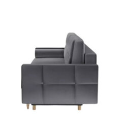 Tivoli Sofa Bed With Storage Pullout Guest Bed Bonell Springs Grey Fabric Modern Space Saving Design - thumbnail 4