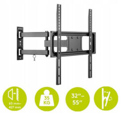 "Tv Wall Mount Bracket Tv 23-55"" Tutumi 322128 Black" - thumbnail 6