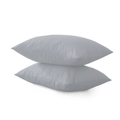Bedlooms Silver Free Plain Brushed Microfiber Pillowcase 50Cm X 75Cm, Soft Hypoallergenic Sofa Pillow And Bed Pillow, Set Of 2 - image 1