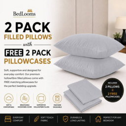 Bedlooms Silver Free Plain Brushed Microfiber Pillowcase 50Cm X 75Cm, Soft Hypoallergenic Sofa Pillow And Bed Pillow, Set Of 2 - thumbnail 2