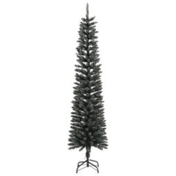 Berkfield Artificial Slim Christmas Tree With Stand Green 240 Cm Pvc - thumbnail 2
