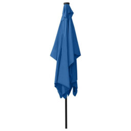 Berkfield Parasol With Leds And Steel Pole Azure Blue 2X3 M - thumbnail 6