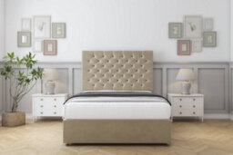 "Comfort Winslow Almond Coniston Divan Bed Set 2 Drawers Same Side - 26"" Strutted 6' Super King" - thumbnail 1