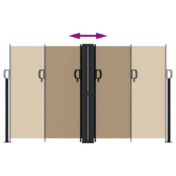 Walplus Retractable Side Awning Garden Sun Shade Canopy Gazebo For Back Door, Porch, Patio Taupe 140X600 Cm - thumbnail 5