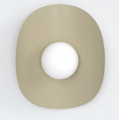 Emibig Lighting Emibig Fiero Wall Lamp 1 X G9 Mocha With White Shade - image 1