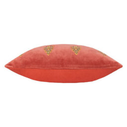 Paoletti Rennes Embroidered Cotton Velvet Polyester Filled Cushion - thumbnail 3